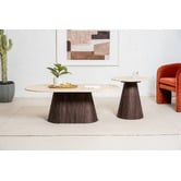 Keys Road Designs Theia Travertine-Look Coffee Table