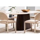Keys Road Designs Theia Travertine-Look Dining Table