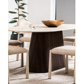 Keys Road Designs Theia Travertine-Look Dining Table