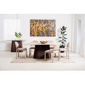 Keys Road Designs Theia Travertine-Look Dining Table