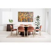 Keys Road Designs Theia Travertine-Look Dining Table
