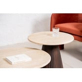 Keys Road Designs Theia Travertine-Look Side Table