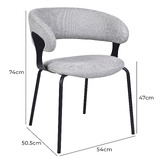 Keys Road Designs Levin Chenille Dining Chairs