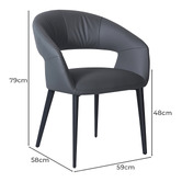 Keys Road Designs Rialto Faux Leather Dining Chairs