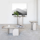Keys Road Designs Milford Ceramic &amp; Glass Coffee Table