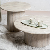 Keys Road Designs Staten Marble Side Table