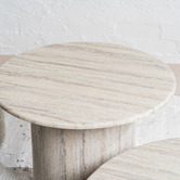 Keys Road Designs Staten Marble Side Table