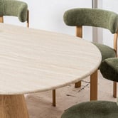 Keys Road Designs Wesley Travertine-Look Dining Table