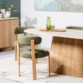 Keys Road Designs Wesley Travertine-Look Dining Table
