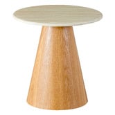 Keys Road Designs Wesley Travertine-Look Side Table