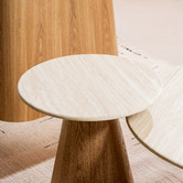 Keys Road Designs Wesley Travertine-Look Side Table