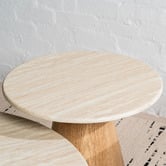 Keys Road Designs Wesley Travertine-Look Side Table