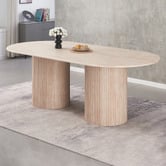 Keys Road Designs Paula Travertine-Look Dining Table