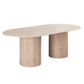 Keys Road Designs Paula Travertine-Look Dining Table