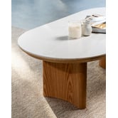 Keys Road Designs Orleri Oval Ceramic Coffee Table