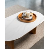 Keys Road Designs Orleri Oval Ceramic Coffee Table