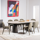 Keys Road Designs Larish Mohair Wool-Blend Dining Chairs