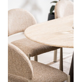 Keys Road Designs Theia Travertine-Look Dining Table