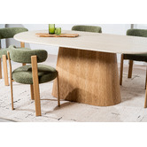 Keys Road Designs Wesley Travertine-Look Dining Table