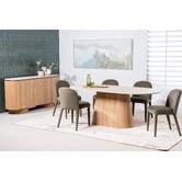 Keys Road Designs Wesley Travertine-Look Dining Table
