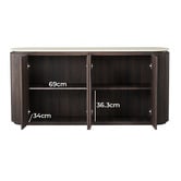 Keys Road Designs Caelric Travertine-Look Buffet