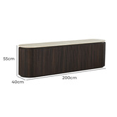 Keys Road Designs Caelric Travertine-Look TV Unit