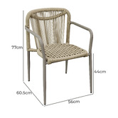 Keys Road Designs Cyra Rope Outdoor Dining Chairs
