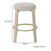 Keys Road Designs 63.5cm Orin Chenille Bar Stools