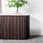Keys Road Designs Caelric Travertine-Look Buffet