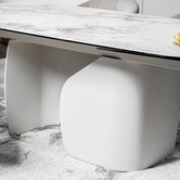 Keys Road Designs Milford Extendable Ceramic &amp; Glass Dining Table