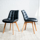 Keys Road Designs Fresno Faux Leather Dining Chairs