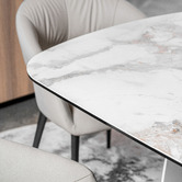Keys Road Designs Milford Extendable Ceramic &amp; Glass Dining Table