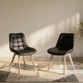Keys Road Designs Fresno Faux Leather Dining Chairs