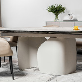 Keys Road Designs Milford Extendable Ceramic &amp; Glass Dining Table