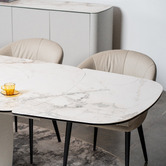 Keys Road Designs Milford Extendable Ceramic &amp; Glass Dining Table