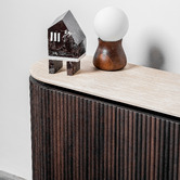 Keys Road Designs Caelric Travertine-Look Buffet