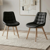 Keys Road Designs Fresno Faux Leather Dining Chairs
