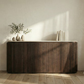 Keys Road Designs Caelric Travertine-Look Buffet