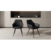 Keys Road Designs Zeus Faux Leather Dining Chairs