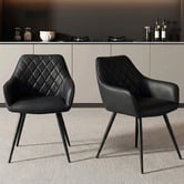 Keys Road Designs Zeus Faux Leather Dining Chairs