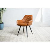 Keys Road Designs Zeus Faux Leather Dining Chairs