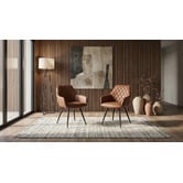 Keys Road Designs Zeus Faux Leather Dining Chairs