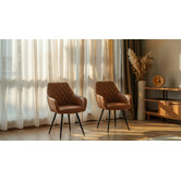 Keys Road Designs Zeus Faux Leather Dining Chairs