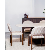 Keys Road Designs Theia Travertine-Look Dining Table