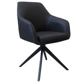 Keys Road Designs Alexei Faux Leather Swivel Dining Chairs