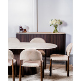 Keys Road Designs Theia Travertine-Look Dining Table