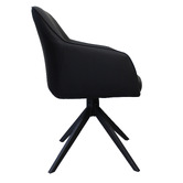 Keys Road Designs Alexei Faux Leather Swivel Dining Chairs