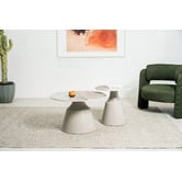Keys Road Designs 2 Piece Shara Round Ceramic Coffee Table Set