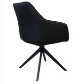 Keys Road Designs Alexei Faux Leather Swivel Dining Chairs