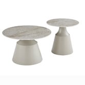 Keys Road Designs 2 Piece Shara Round Ceramic Coffee Table Set